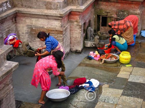 There are many antique outdoor pools and fountains in Kathmandu and most people use them for all bathing and cleaning duties. These ancient ponds were mostly built between the 13th and 16th centuries.