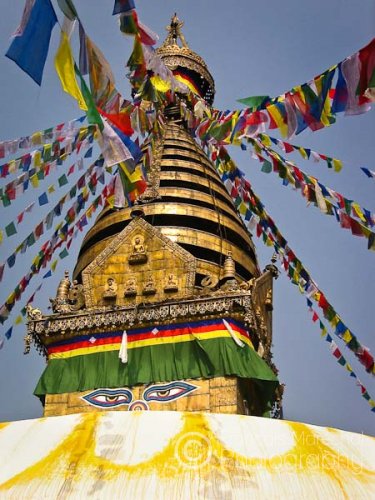 Swayambhunath is one of the oldest religious sites in Nepal. The Stupa on top of the small hill is one of the three great stupas in the Kathmandu valley. It is highly venerated by Buddhists and Hinduists alike.