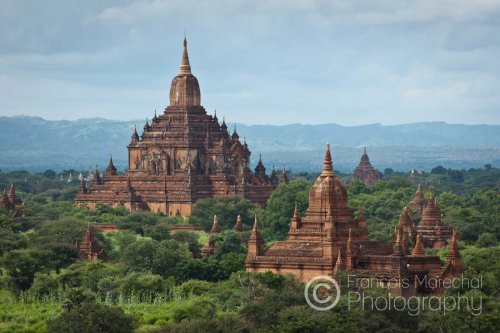 Built in the 13th century by King Htilominlo, the temple has a three story terraced design. Inside are four buddhas, each one facing a cardinal direction.