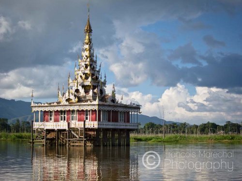 Inle Lake is dotted with floating gardens, villages and pagodas.