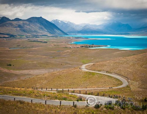 An astronomical observatory is located at Mount John, which is on the southern shore of Lake Tekapo. The lake is a popular tourist destination with its turquoise waters and mountainous backdrop.